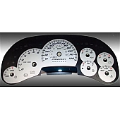 US Speedo Gauge Face Overlay - Silver Daytime Color/ Black Letter Color - SS1200642