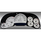 US Speedo Gauge Face Overlay - Silver Daytime Color/ Black Letter Color - SS1200642D