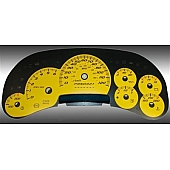 US Speedo Gauge Face Overlay - Yellow Daytime Color/ Black Letter Color - SS1200643