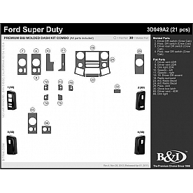 B & I Fender Dash Panel Trim 3D049A2DCF