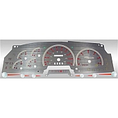 US Speedo Gauge Face Overlay - Silver Daytime Color/ Red Letter Color - SSF00R