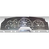 US Speedo Gauge Face Overlay - Silver Daytime Color/ White Letter Color - SSF00W