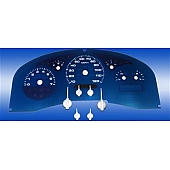 US Speedo Gauge Face Overlay - Blue Daytime Color/ White Letter Color - AQF06