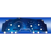 US Speedo Gauge Face Overlay - Blue Daytime Color/ White Letter Color - AQF07