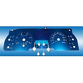 US Speedo Gauge Face Overlay - Blue Daytime Color/ White Letter Color - AQF10