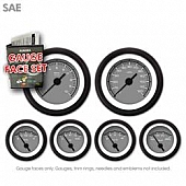 Aurora Instuments Gauge Face Overlay - Fiber Gray Daytime Color/ White Letter Color - 8263