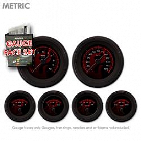 Aurora Instuments Gauge Face Overlay - Fiber Black Daytime Color/ White Letter Color - 8433