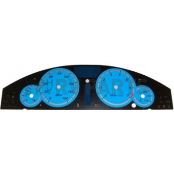 US Speedo Gauge Face Overlay - Blue Daytime Color/ White Letter Color - 300064