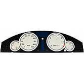 US Speedo Gauge Face Overlay - White Daytime Color/ Black Letter Color - 300070