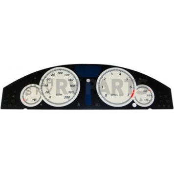 US Speedo Gauge Face Overlay - White Daytime Color/ Black Letter Color - 300070