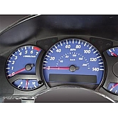 US Speedo Gauge Face Overlay - Blue Daytime Color/ White Letter Color - TIT064