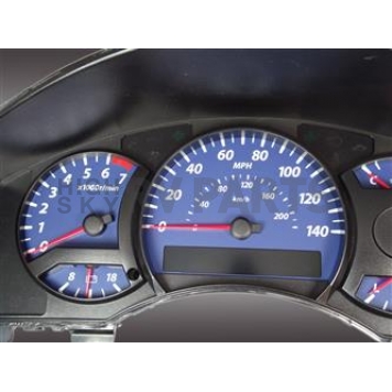 US Speedo Gauge Face Overlay - Blue Daytime Color/ White Letter Color - TIT064