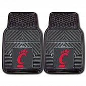 Fan Mat Floor Mat - Universal Fit Black Vinyl Set of 2 - 11764