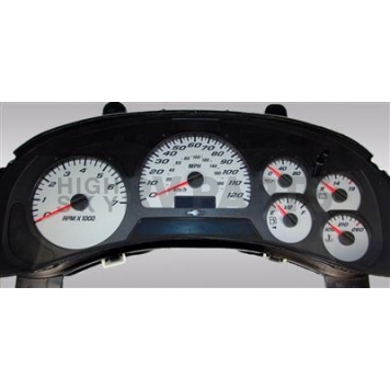 US Speedo Gauge Face Overlay - Silver Daytime Color/ Black Letter Color - TRL052