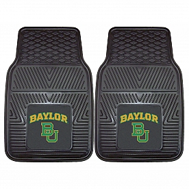 Fan Mat Floor Mat - Universal Fit Black Vinyl Set of 2 - 11770
