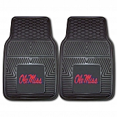 Fan Mat Floor Mat - Universal Fit Black Vinyl Set of 2 - 11778