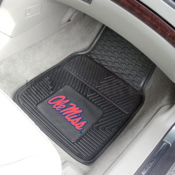 Fan Mat Floor Mat - Universal Fit Black Vinyl Set of 2 - 11778-1