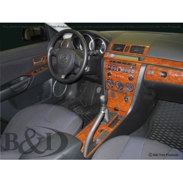 B & I Fender Dash Panel Trim WD550BDCF-1