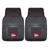 Fan Mat Floor Mat - Universal Fit Black Vinyl Set of 2 - 11848
