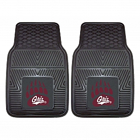 Fan Mat Floor Mat - Universal Fit Black Vinyl Set of 2 - 11848
