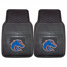 Fan Mat Floor Mat - Universal Fit Black Vinyl Set of 2 - 11850