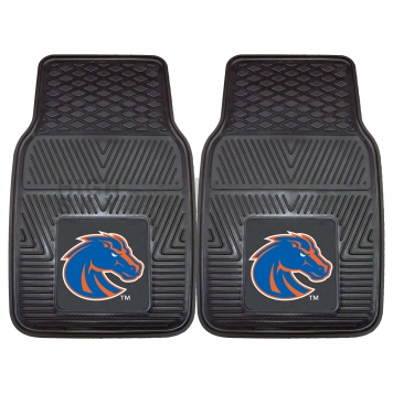 Fan Mat Floor Mat - Universal Fit Black Vinyl Set of 2 - 11850