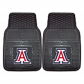 Fan Mat Floor Mat - Universal Fit Black Vinyl Set of 2 - 11935