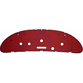 US Speedo Gauge Face Overlay - Red Daytime Color/ White Letter Color - CAV035