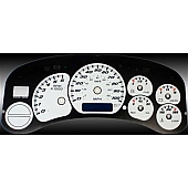 US Speedo Gauge Face Overlay - White Daytime Color/ Black Letter Color - CK1000230