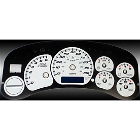 US Speedo Gauge Face Overlay - White Daytime Color/ Black Letter Color - CK1000230