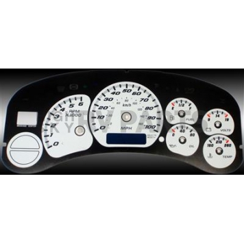 US Speedo Gauge Face Overlay - White Daytime Color/ Black Letter Color - CK1000230