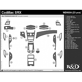 B & I Fender Dash Panel Trim WD960ADCX