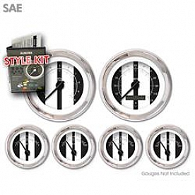 Aurora Instuments Gauge Face Overlay - Fiber Black Daytime Color/ Gray Letter Color - 2154