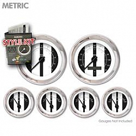 Aurora Instuments Gauge Face Overlay - Fiber Black Daytime Color/ Gray Letter Color - 5785