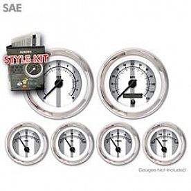 Aurora Instuments Gauge Face Overlay - Fiber Gray Daytime Color/ Black Letter Color - 2132