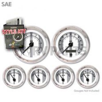 Aurora Instuments Gauge Face Overlay - Fiber Gray Daytime Color/ Black Letter Color - 2132
