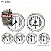 Aurora Instuments Gauge Face Overlay - Fiber Gray Daytime Color/ Black Letter Color - 5763