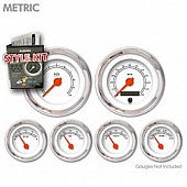 Aurora Instuments Gauge Face Overlay - Fiber White Daytime Color/ Black Letter Color - 4586