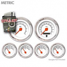 Aurora Instuments Gauge Face Overlay - Fiber White Daytime Color/ Black Letter Color - 4586