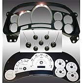US Speedo Gauge Face Overlay - White Daytime Color/ Blue Letter Color - PLK0530