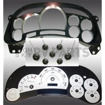 US Speedo Gauge Face Overlay - White Daytime Color/ Blue Letter Color - PLK0530