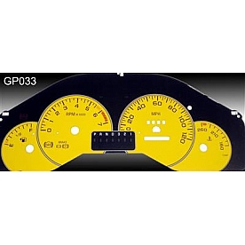 US Speedo Gauge Face Overlay - Yellow Daytime Color/ Black Letter Color - GP033
