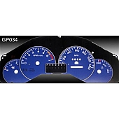 US Speedo Gauge Face Overlay - Blue Daytime Color/ White Letter Color - GP034