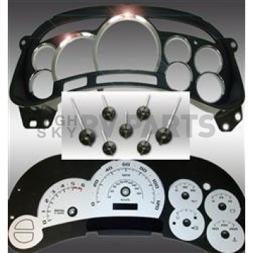 US Speedo Gauge Face Overlay - Silver Daytime Color/ Black Letter Color - PLK0532