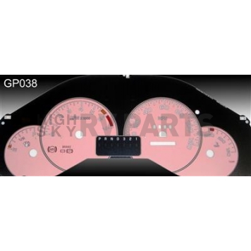 US Speedo Gauge Face Overlay - Pink Daytime Color/ White Letter Color - GP038