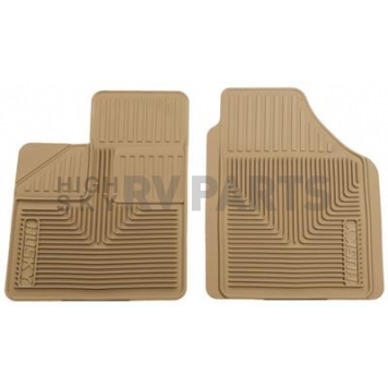 Husky Liner Floor Mat - Direct-Fit Tan TPE - Thermoplastic Elastomer Set of 2 - 51143