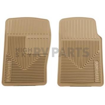 Husky Liner Floor Mat - Direct-Fit Tan TPE - Thermoplastic Elastomer Set of 2 - 51093