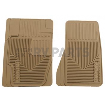 Husky Liner Floor Mat - Direct-Fit Tan TPE - Thermoplastic Elastomer Set of 2 - 51123