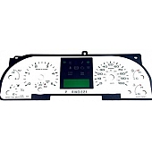 US Speedo Gauge Face Overlay - White Daytime Color/ Black Letter Color - F2500540D