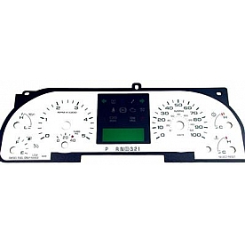 US Speedo Gauge Face Overlay - White Daytime Color/ Black Letter Color - F2500540D